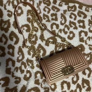 Rose gold jelly purse